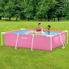 Intex - Pink Metal Frame Pool (86 X 59 X 23 IN)