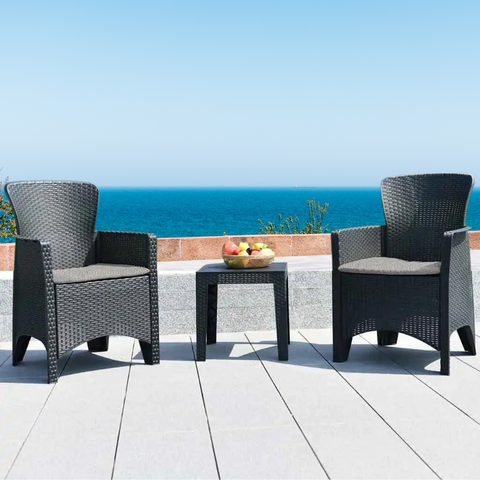 Vida Lounge Set - 3 pcs. (Black)