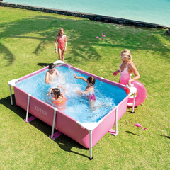 Intex - Pink Metal Frame Pool (86 X 59 X 23 IN)