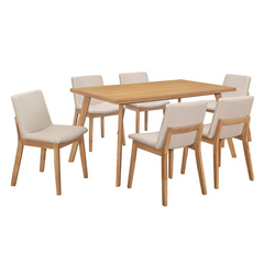 Gilda Dining Set - 5 pcs. Natural / Oak