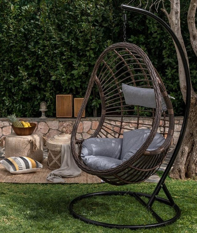 Brooklyn Swing Chair - Brown/Black