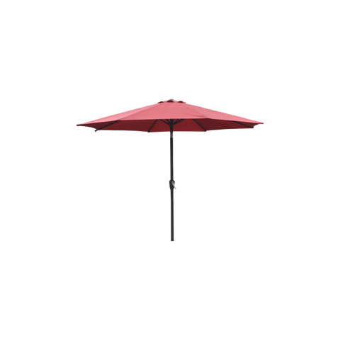 Market Umbrella - Red Wine / Grey Pole